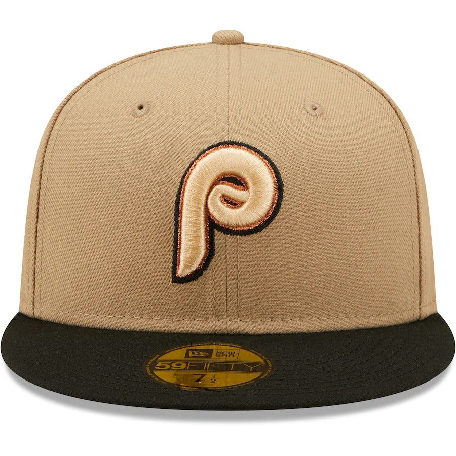 New Era Brown Philadelphia Phillies 1980 World Series Camel 59FIFTY Fitted Hat