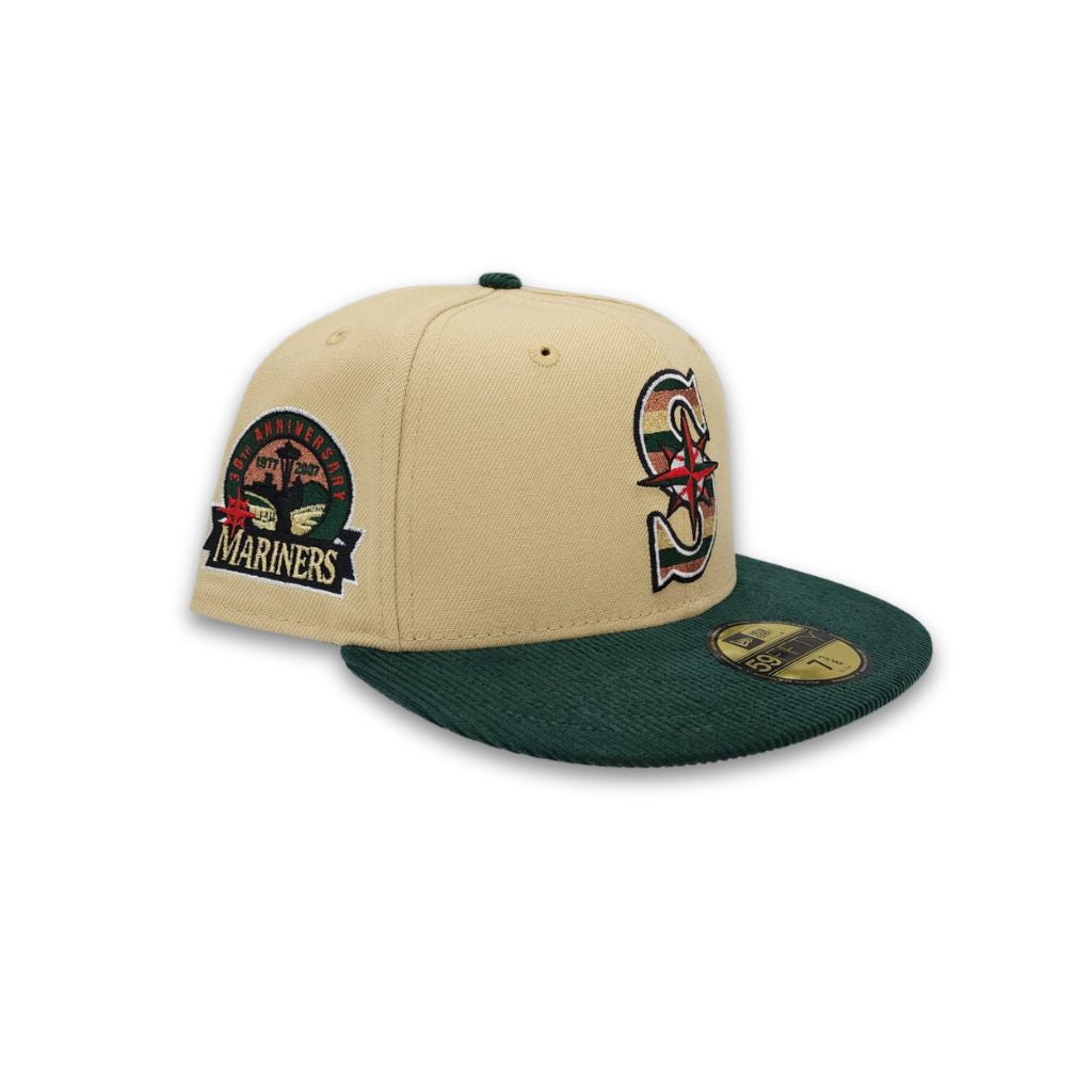 New Era Seattle Mariners 30th Anniversary Vegas Gold/Green Corduroy 59FIFTY Fitted Hat