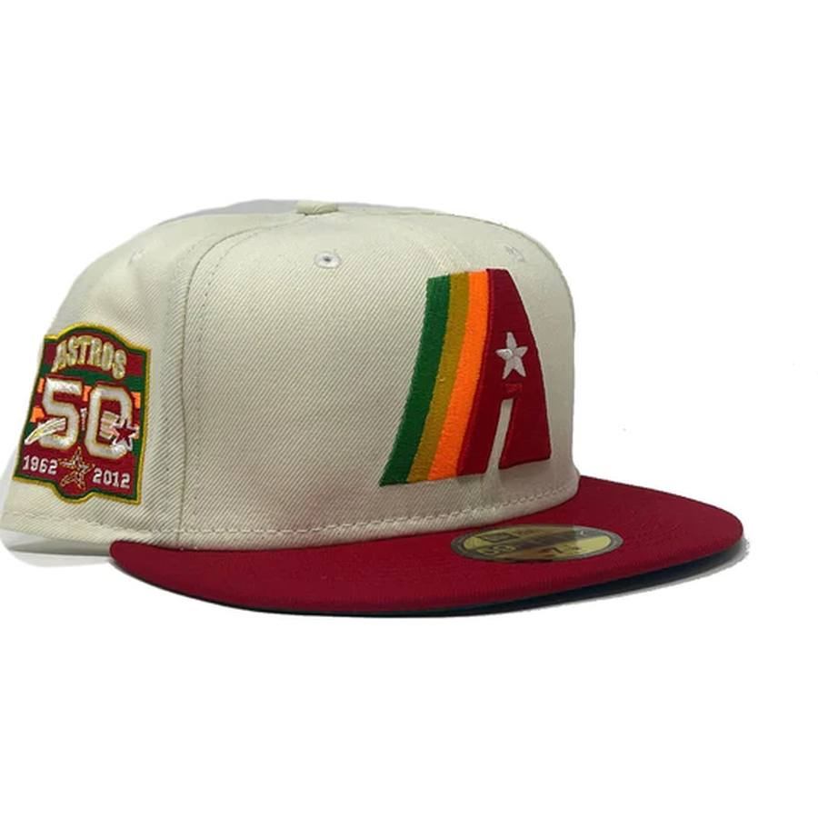 Casquette ajustée 59FIFTY pour homme des Astros de Houston New Era, blanc/noir, 50e anniversaire de