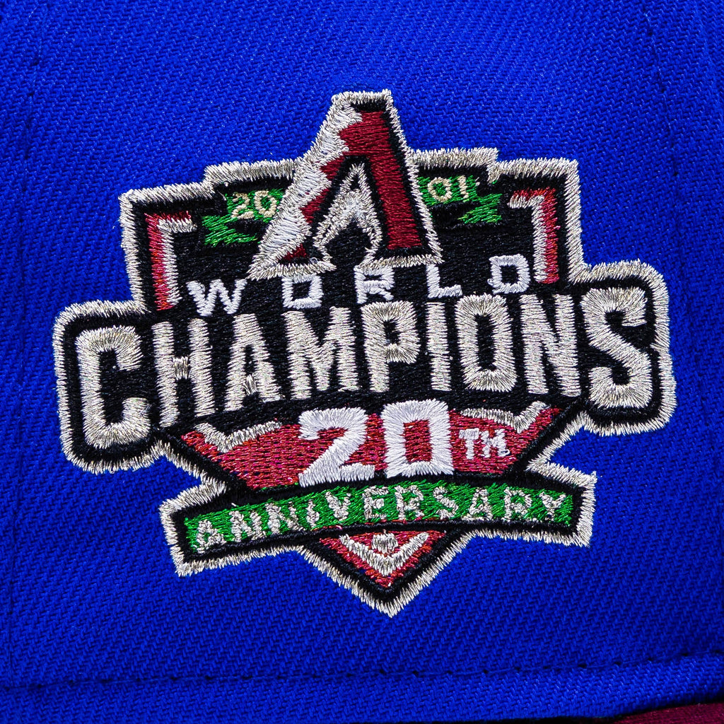 New Era Arizona Diamondback 20th Anniversary World Champions Blue/Burgundy 59FIFTY Fitted Hat