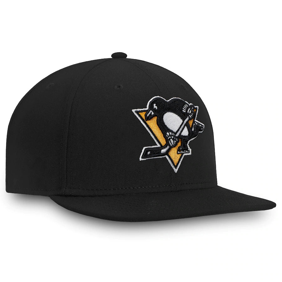 Fanatics Branded Pittsburgh Penguins Black Core Primary Logo Fitted Hat