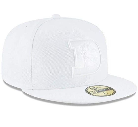 New Era Denver Broncos White on White 59FIFTY Fitted Hat