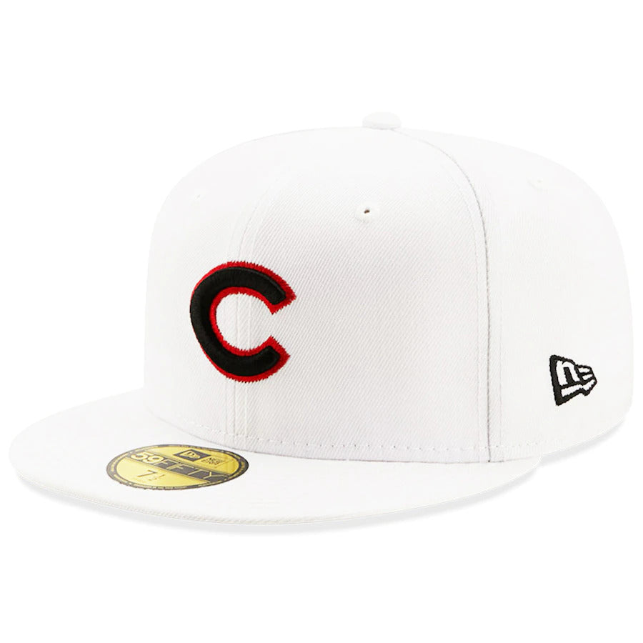 New Era White Chicago Cubs 2016 World Series Patch Red Undervisor 59FIFTY Fitted Hat