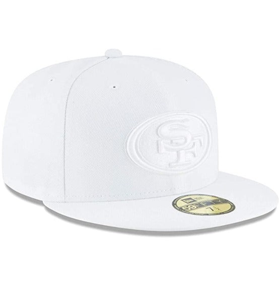 New Era San Francisco 49ers White on White 59FIFTY Fitted Hat