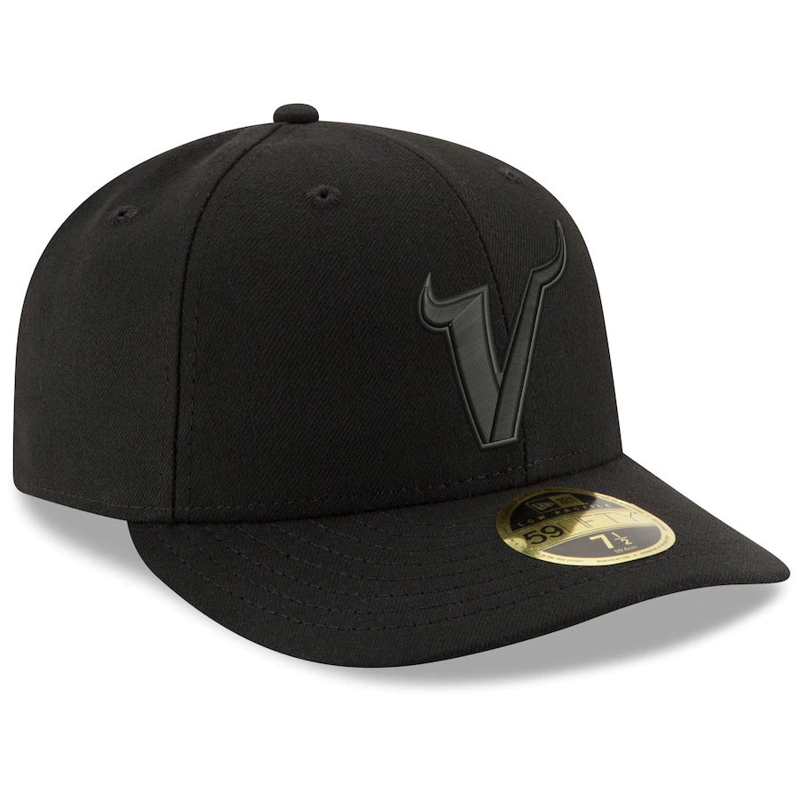 New Era Black Minnesota Vikings Alternate Logo Low Profile 59FIFTY Fitted Hat