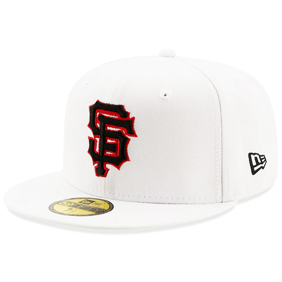 New Era White San Francisco Giants 2012 World Series Patch Red Undervisor 59FIFTY Fitted Hat