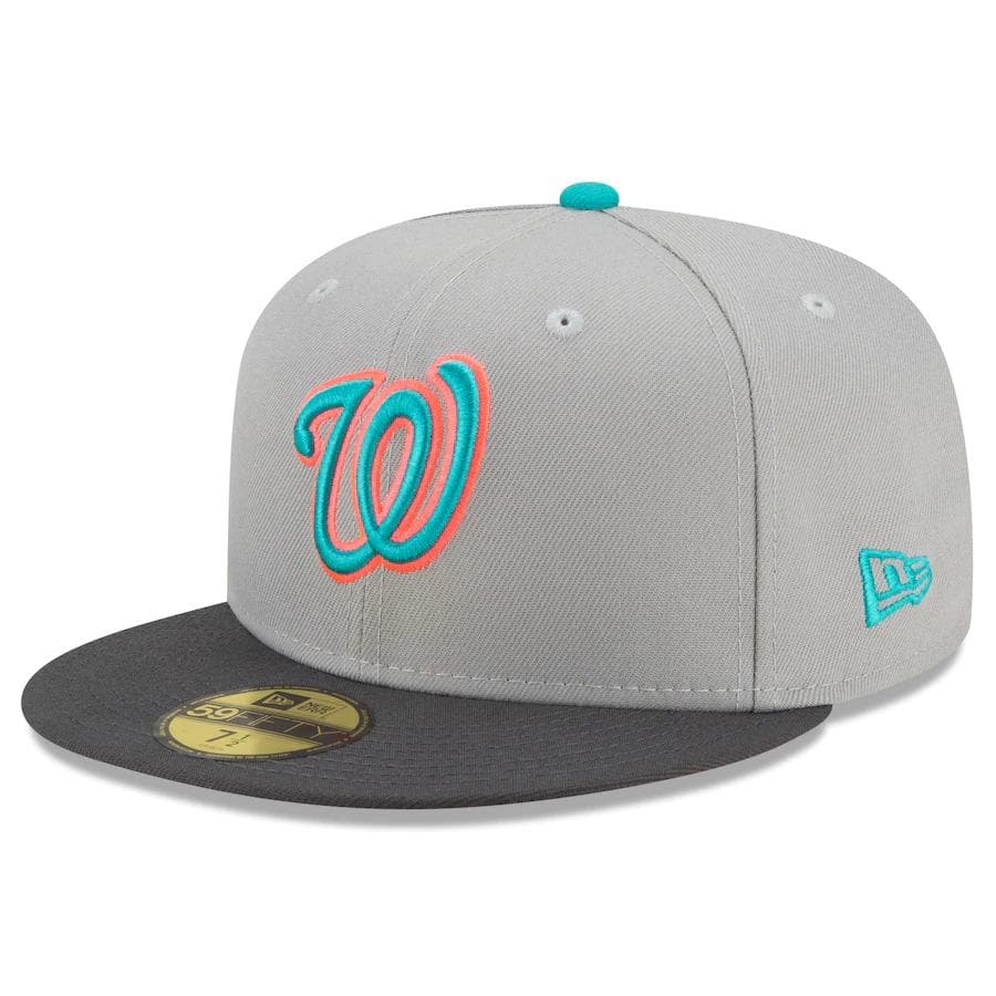 New Era Grey Washington Nationals Hot Pink Undervisor 59FIFTY Fitted H