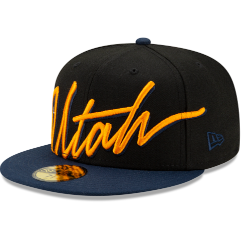 New Era Utah Jazz Cursive 59FIFTY Fitted Hat