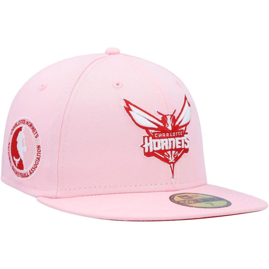 New Era Charlotte Hornets Pink/Red Candy Cane 59FIFTY Fitted Hat