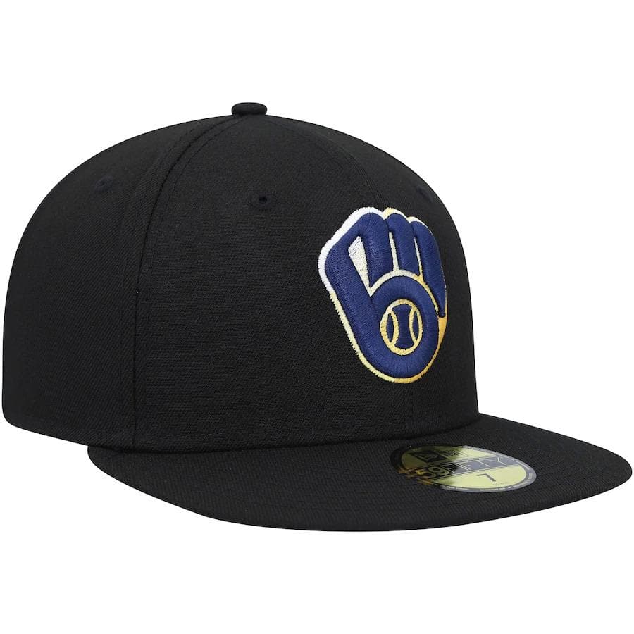New Era Milwaukee Brewers Black Color Dupe 59FIFTY Fitted Hat