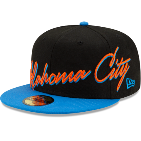 New Era Oklahoma City Thunder Cursive 59FIFTY Fitted Hat