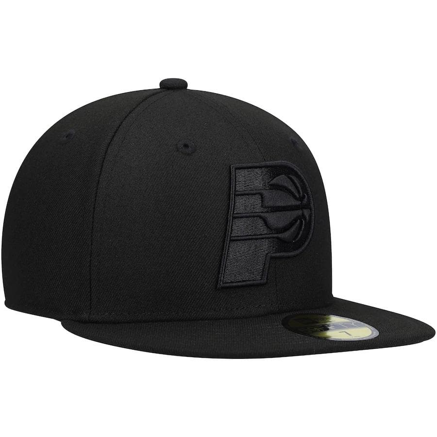 New Era Indiana Pacers Black on Black 59Fifty Fitted Hat