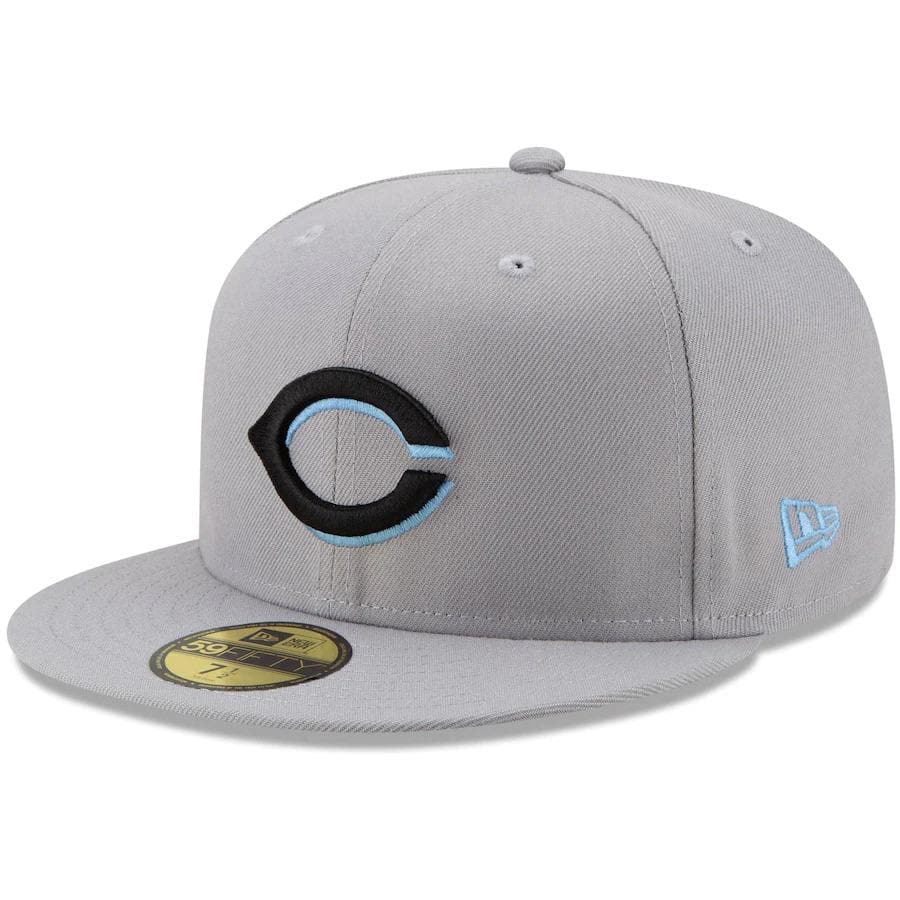 New Era Cincinnati Reds Gray 2015 MLB All-Star Game Sky Blue Undervisor 59FIFTY Fitted Hat