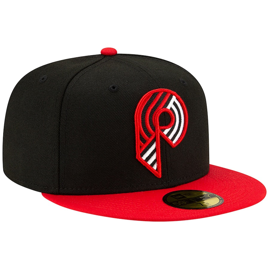 New Era Portland Trail Blazers 2021 NBA Draft Black / Red 59FIFTY Fitted Hat