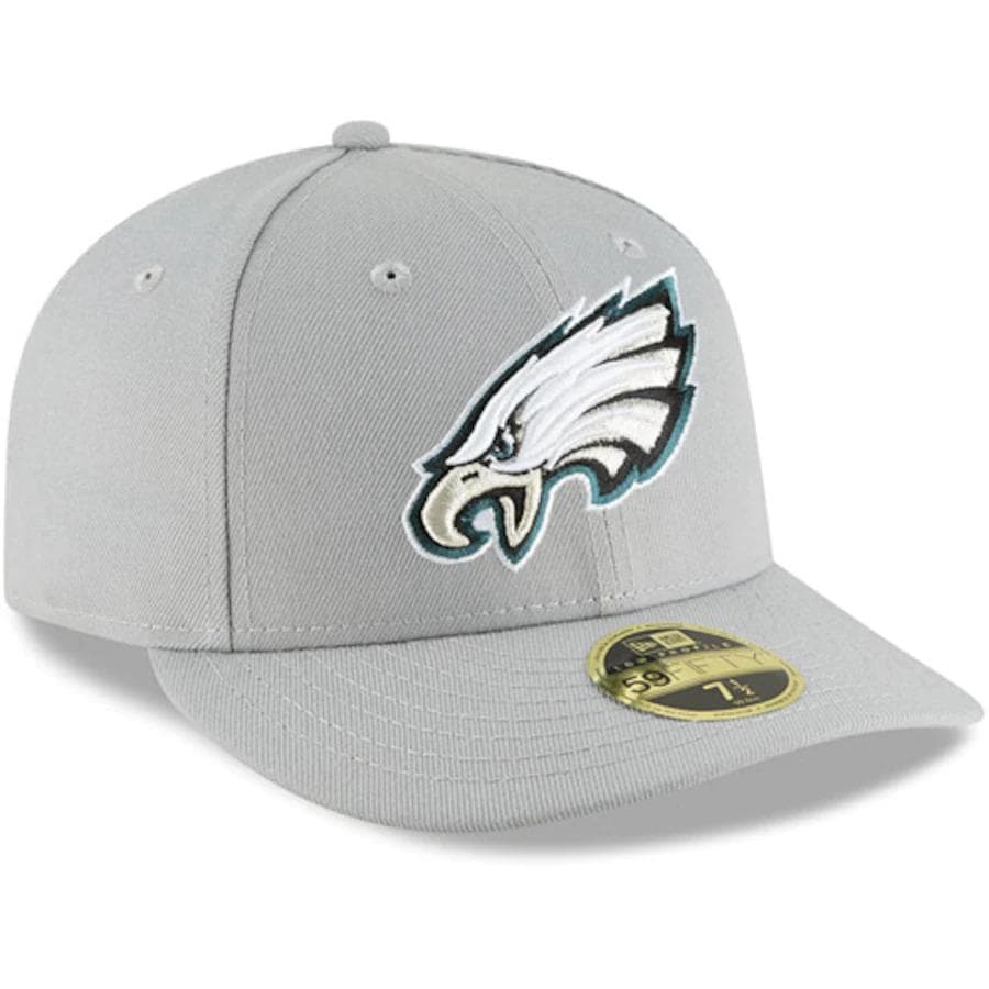 New Era Philadelphia Eagles Grey Omaha Low Profile 59FIFTY Fitted Hat