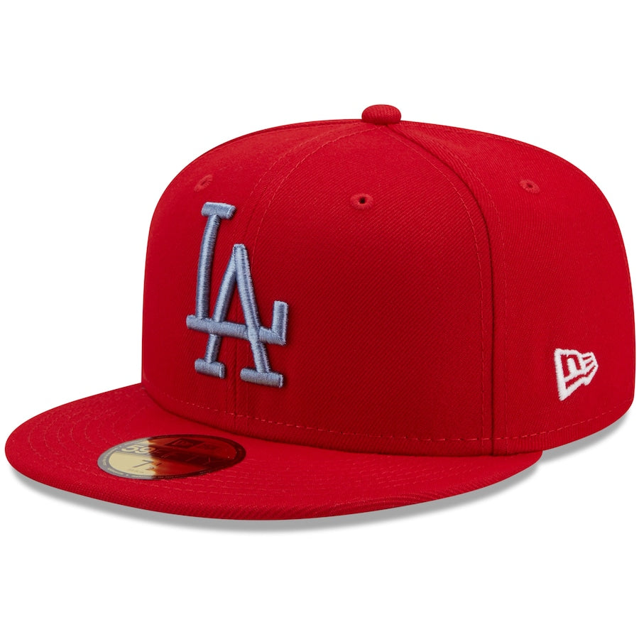 New Era Los Angeles Dodgers Scarlet Red 1959 MLB All-Star Game Blue Undervisor 59FIFTY Fitted Hat