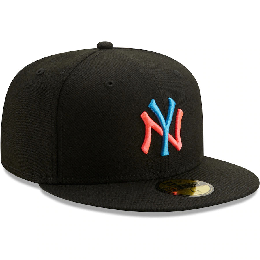 New Era New York Yankees Black Glow Undervisor 59FIFTY Fitted Hat