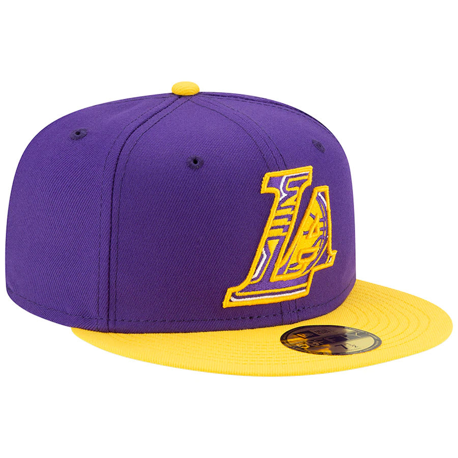 New Era Los Angeles Lakers 2021 NBA Draft Purple/ Yellow 59FIFTY Fitted Hat