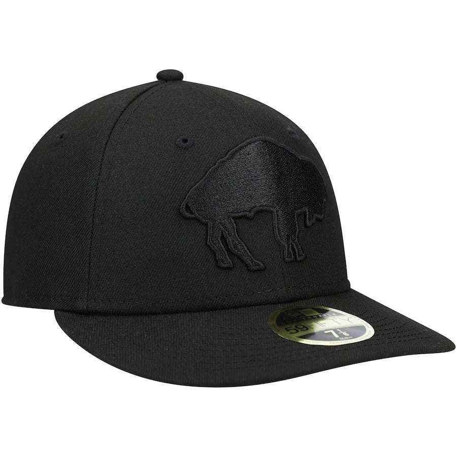 New Era Black Buffalo Bills Historic Logo Low Profile 59FIFTY Fitted Hat