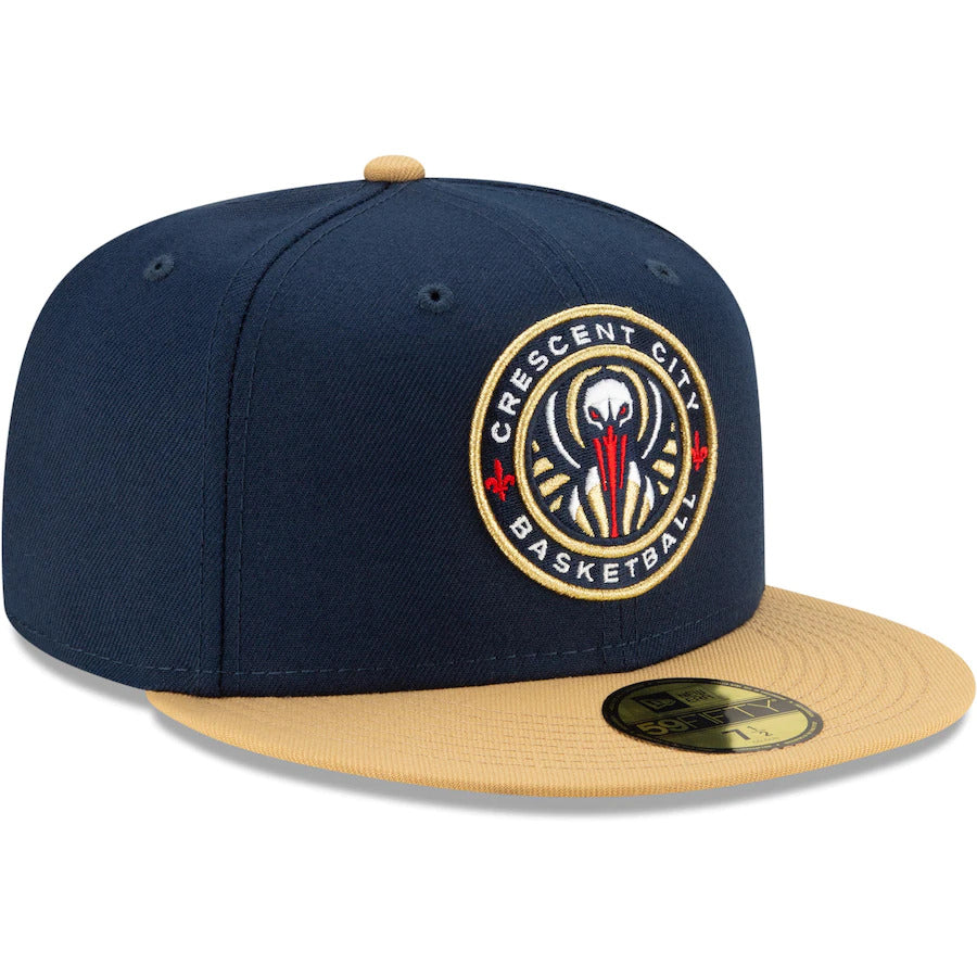 New Era New Orleans Pelicans 2021 NBA Draft Navy Blue/Tan 59FIFTY Fitted Hat
