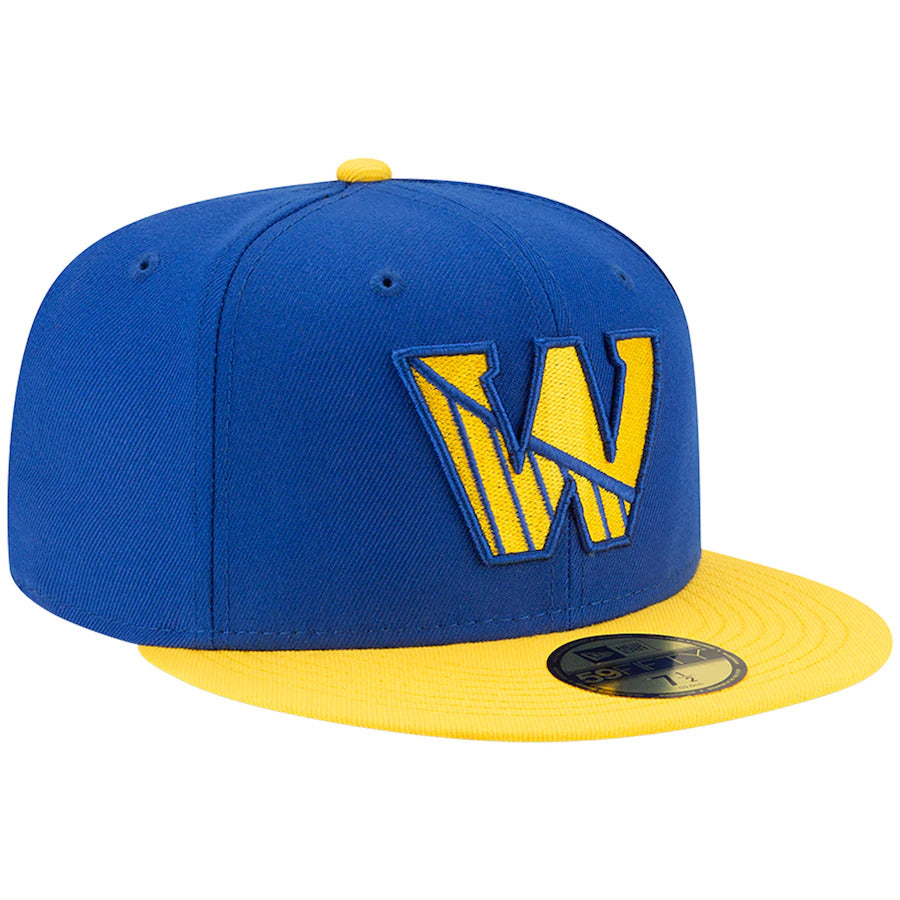 New Era Golden State Warriors 2021 NBA Draft Royal Blue/Yellow 59FIFTY Fitted Hat