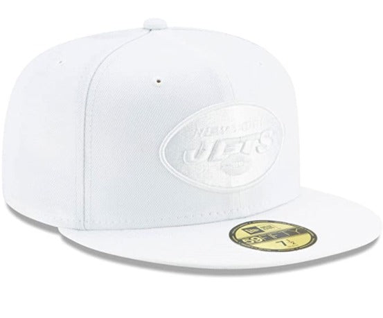 New Era New York Jets White on White 59FIFTY Fitted Hat