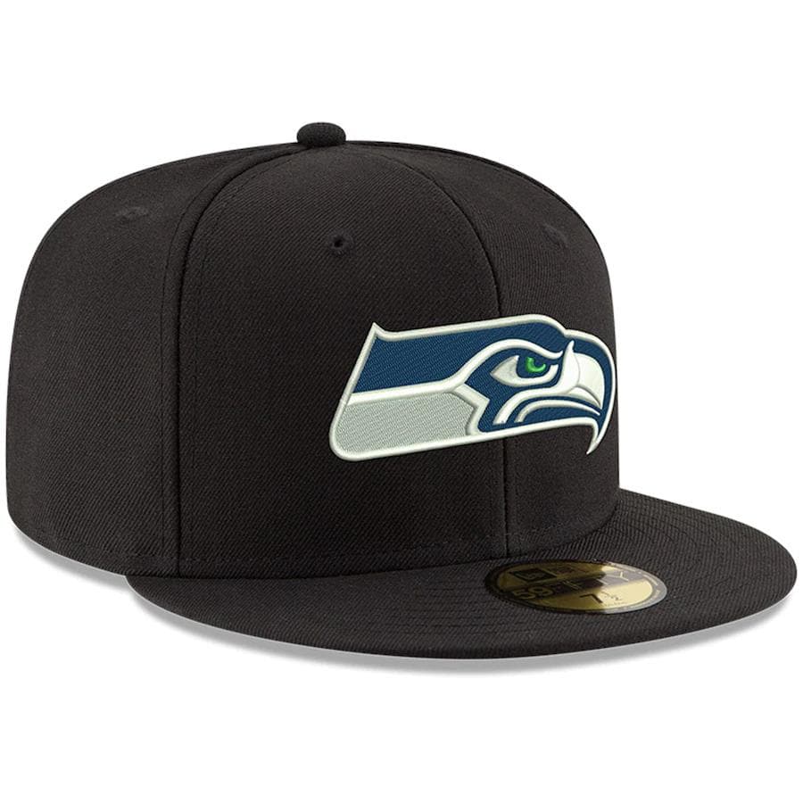 New Era Seattle Seahawks Black Omaha 59FIFTY Fitted Hat