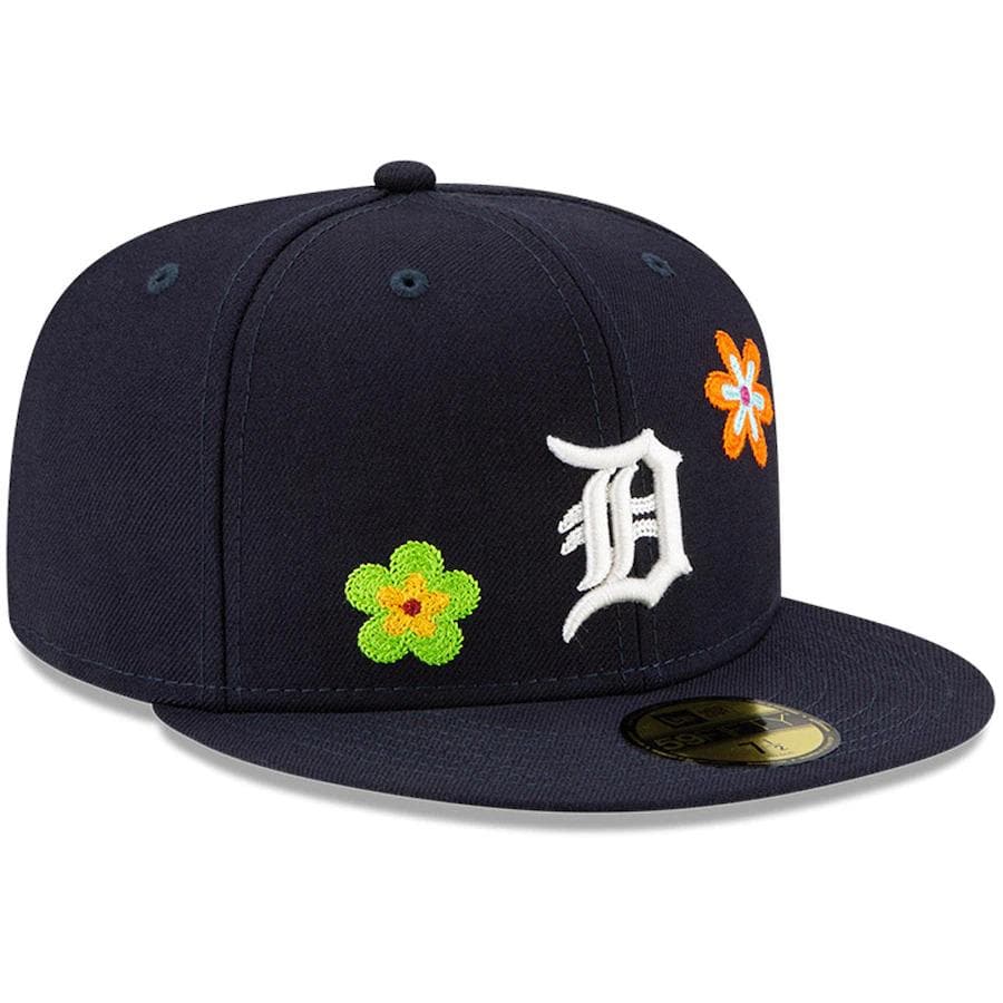 New Era Detroit Tigers Chain Stitch Floral Navy 59FIFTY Fitted Hat