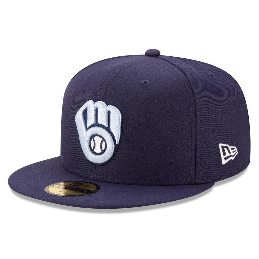 New Era Milwaukee Brewers 2021 Father's Day On-Field Navy Blue 59FIFTY Fitted Hat