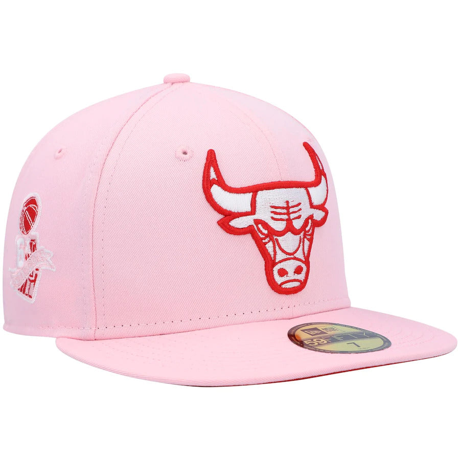 New Era Chicago Bulls Pink/Red Candy Cane 59FIFTY Fitted Hat