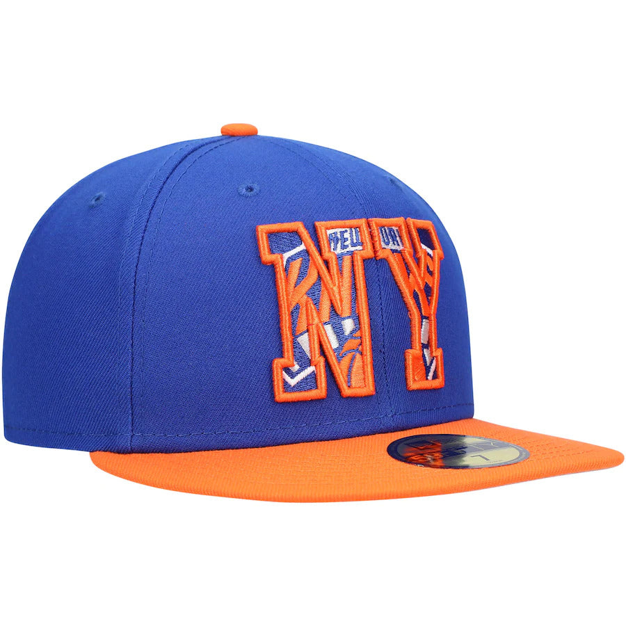 New Era New York Knicks 2021 NBA Draft Royal Blue/Orange 59FIFTY Fitted Hat
