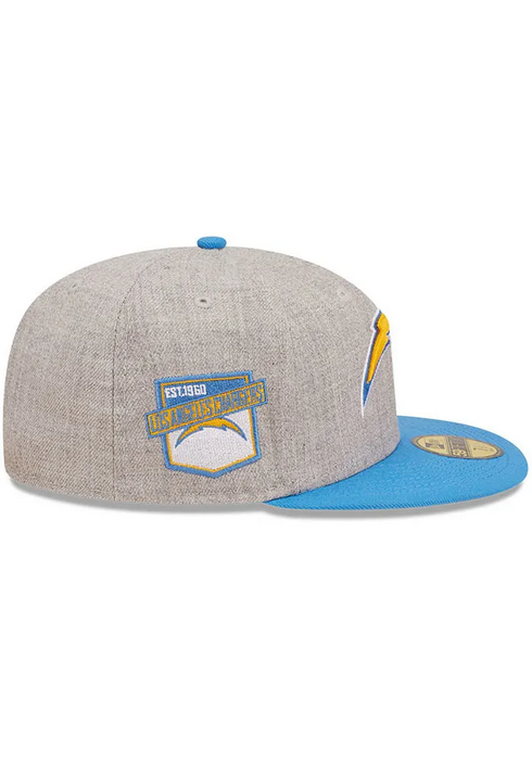 New Era Los Angeles Chargers Heather Grey 59FIFTY Fitted Hat