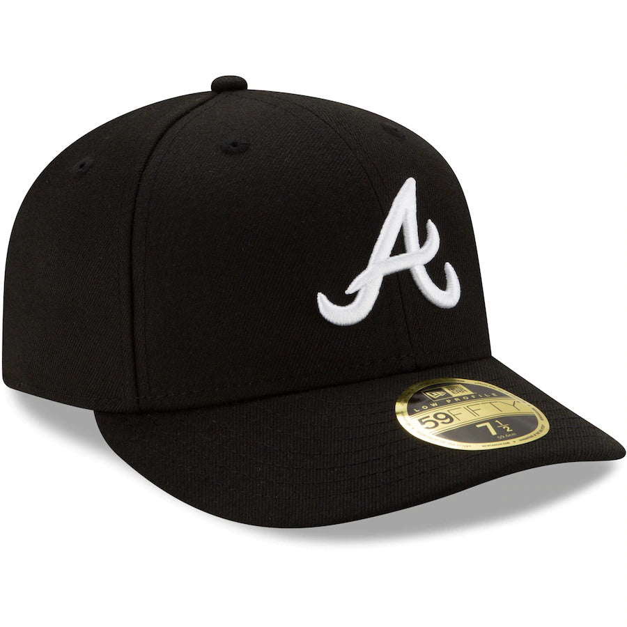 New Era Atlanta Braves Authentic Black Low Profile 59FIFTY Fitted Hat