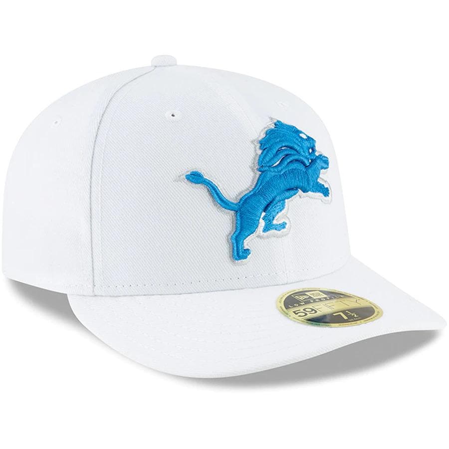 New Era Detroit Lions White Omaha Low Profile 59FIFTY Fitted Hat