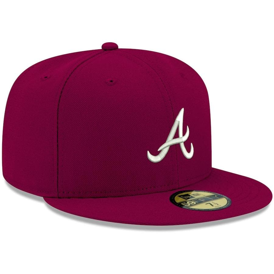 New Era Atlanta Braves Cardinal Logo 59FIFTY Fitted Hat