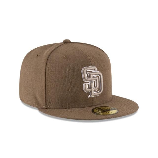 New Era San Diego Padres Brown Authentic Fitted Hat w/ Air Jordan 4 Taupe Haze Matching Sneakers