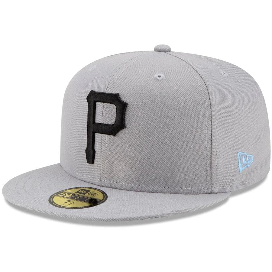 New Era Pittsburgh Pirates Gray 1959 MLB All-Star Game Cooperstown Collection Sky Blue Undervisor 59FIFTY Fitted Hat
