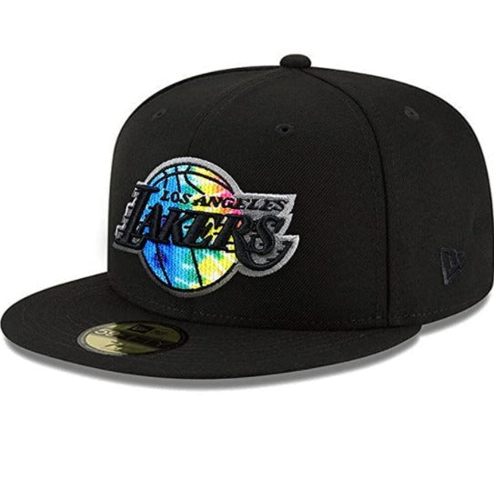 New Era Los Angeles Lakers Black/ Tie Dye Logo 59FIFTY Fitted Hat