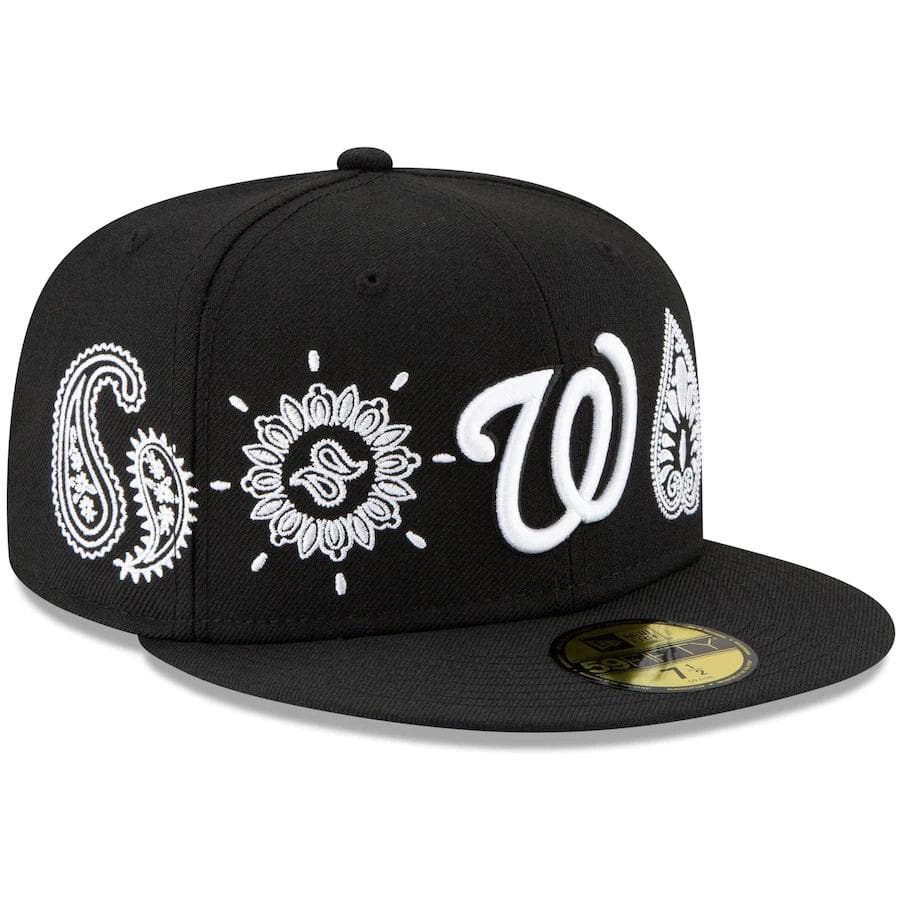 New Era Washington Nationals Paisley Elements Black 59FIFTY Fitted Hat