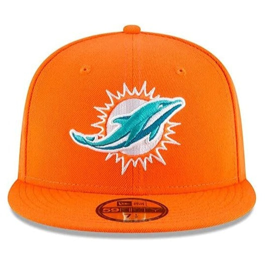 New Era Orange Miami Dolphins Omaha 59FIFTY Fitted Hat