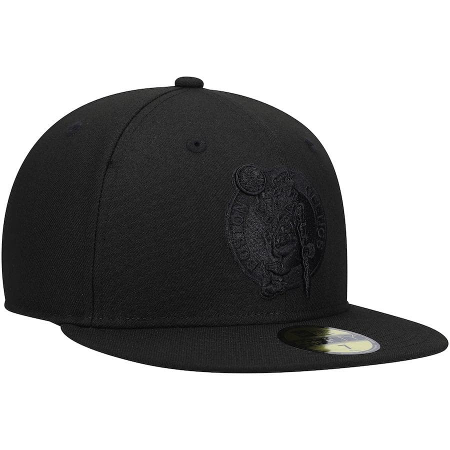 New Era Boston Celtics Black on Black 59Fifty Fitted Hat