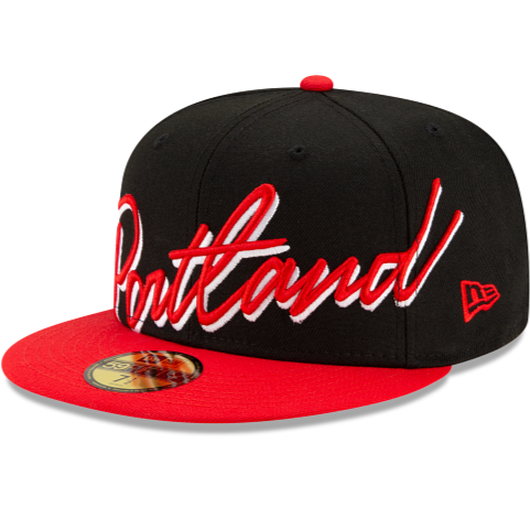 New Era Portland Trail Blazers Cursive 59FIFTY Fitted Hat