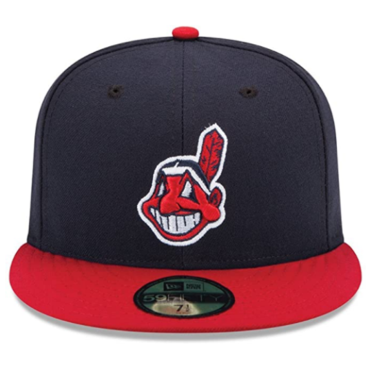 KTZ Cleveland Indians Wahoo Custom 59fifty Fitted Cap in Blue for Men