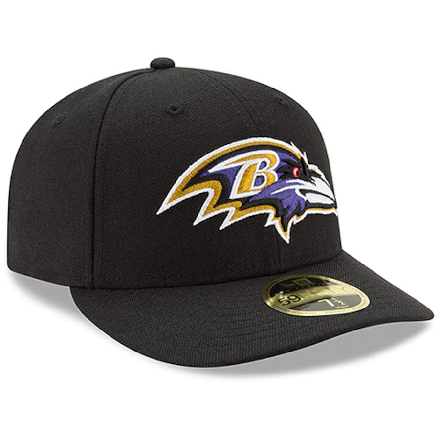 New Era Baltimore Ravens Black Omaha Low Profile 59FIFTY Fitted Hat