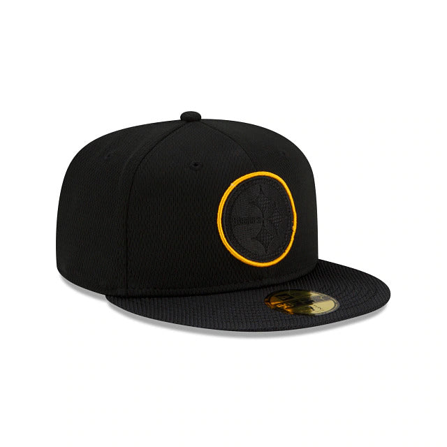 New Era Pittsburgh Steelers NFL Sideline Road 2021 Black 59FIFTY Fitted Hat