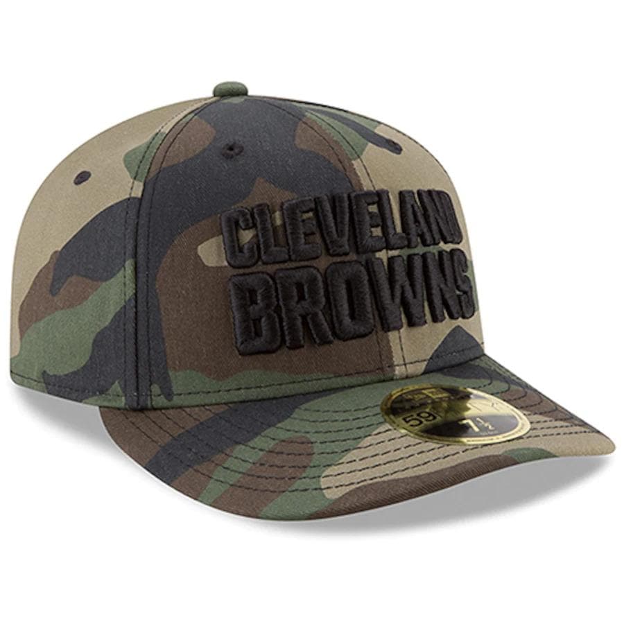 New Era Cleveland Browns Woodland Camo Low Profile 59FIFTY Fitted Hat