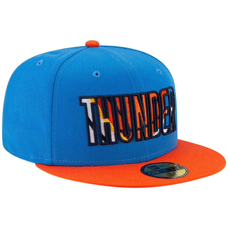 New Era Oklahoma City Thunder 2021 NBA Draft Blue/Orange 59FIFTY Fitted Hat