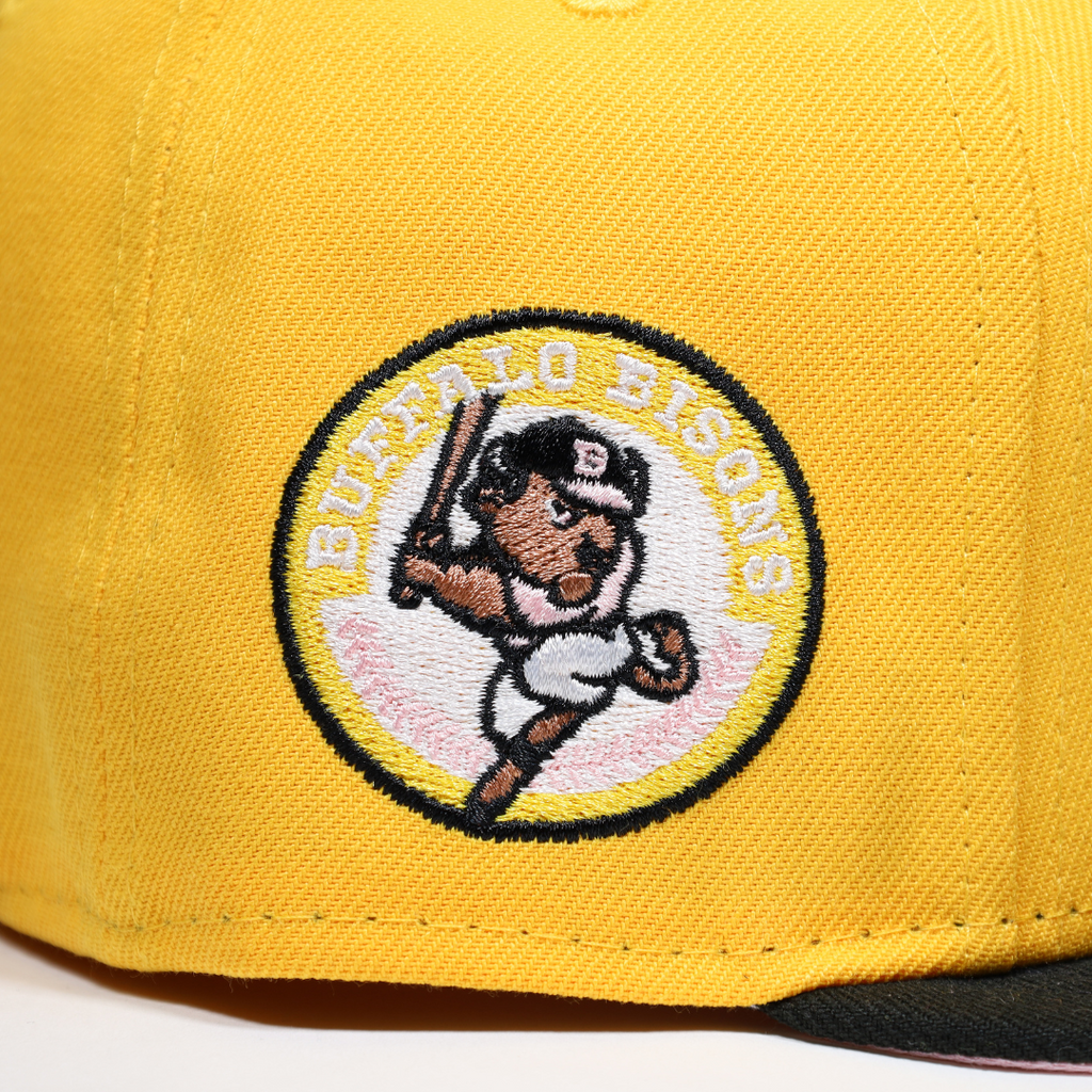 New Era Buffalo Bisons Buster Gold/Black Pink UV 59FIFTY Fitted Hat
