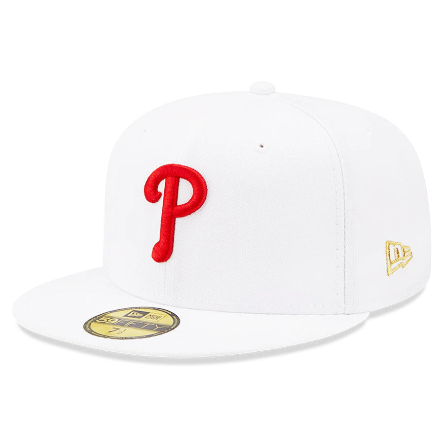New Era White Philadelphia Phillies 1996 MLB All-Star Game Patch Undervisor 59FIFTY Fitted Hat