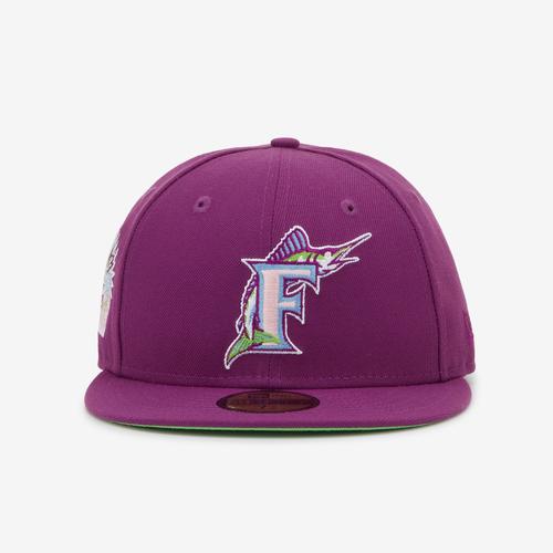 New Era Florida Marlins Purple Lime Under Brim "Freeze Pop Pack" 59Fifty Fitted Hat